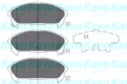 Комплект тормозных колодок KAVO PARTS KBP-3510