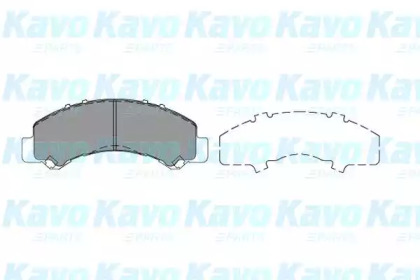 Комплект тормозных колодок KAVO PARTS KBP-3517