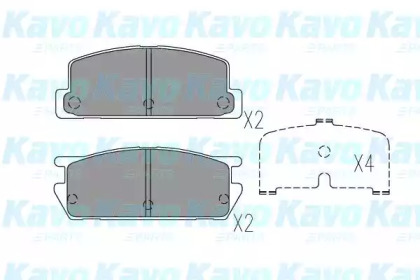 Комплект тормозных колодок KAVO PARTS KBP-3518