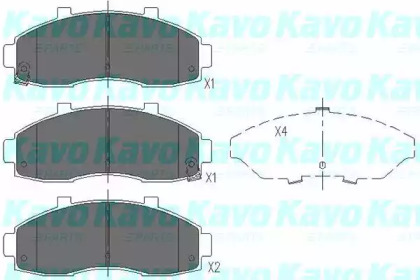 Комплект тормозных колодок KAVO PARTS KBP-4010