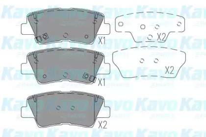 Комплект тормозных колодок KAVO PARTS KBP-4029