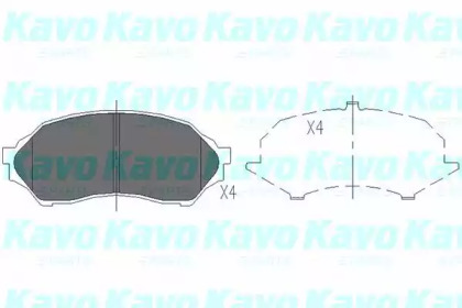 Комплект тормозных колодок KAVO PARTS KBP-4505