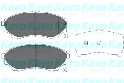 Комплект тормозных колодок KAVO PARTS KBP-4514