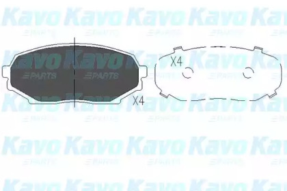 Комплект тормозных колодок KAVO PARTS KBP-4521