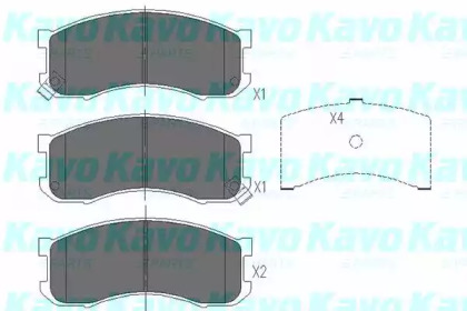 Комплект тормозных колодок KAVO PARTS KBP-4526