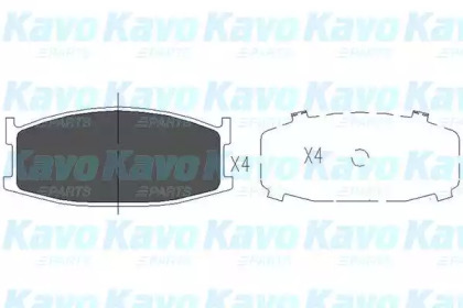 Комплект тормозных колодок KAVO PARTS KBP-4548