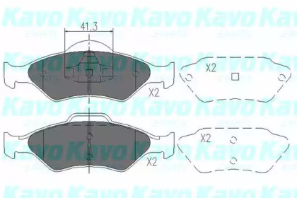 Комплект тормозных колодок KAVO PARTS KBP-4561