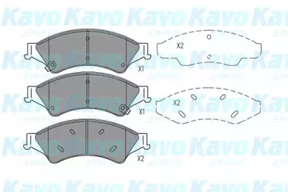 Комплект тормозных колодок KAVO PARTS KBP-4574