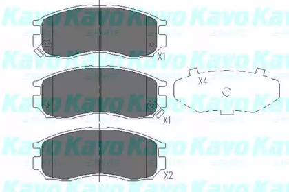 Комплект тормозных колодок KAVO PARTS KBP-5502