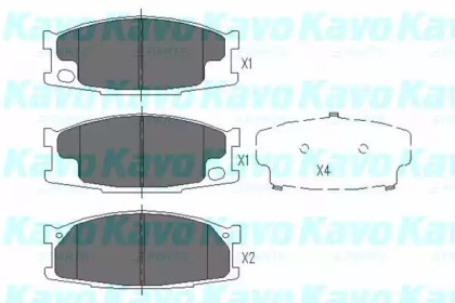 Комплект тормозных колодок KAVO PARTS KBP-5539