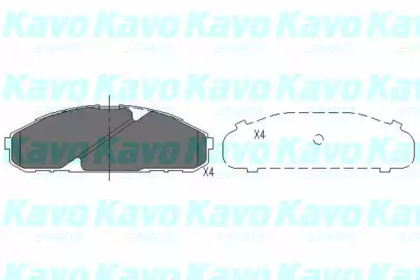 Комплект тормозных колодок KAVO PARTS KBP-6538