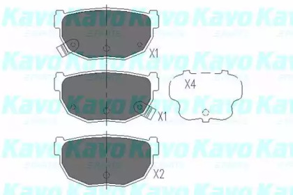 Комплект тормозных колодок KAVO PARTS KBP-6542