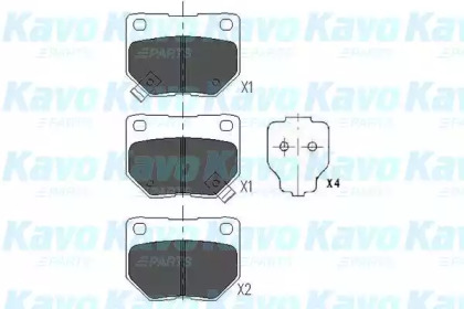 Комплект тормозных колодок KAVO PARTS KBP-6545