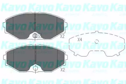 Комплект тормозных колодок KAVO PARTS KBP-6553