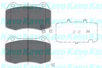 Комплект тормозных колодок KAVO PARTS KBP-6561