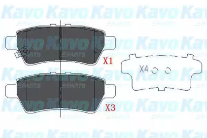 Комплект тормозных колодок KAVO PARTS KBP-6575