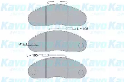 Комплект тормозных колодок KAVO PARTS KBP-6602