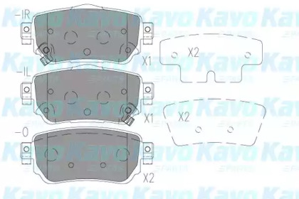 Комплект тормозных колодок KAVO PARTS KBP-6615