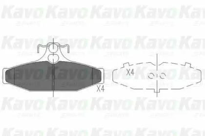 Комплект тормозных колодок KAVO PARTS KBP-7503