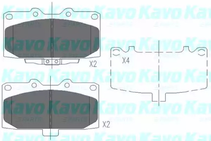 Комплект тормозных колодок KAVO PARTS KBP-8003