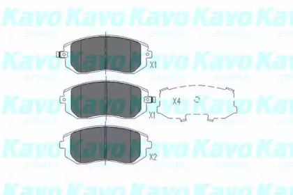 Комплект тормозных колодок KAVO PARTS KBP-8004