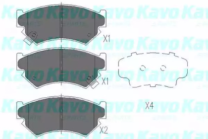 Комплект тормозных колодок KAVO PARTS KBP-8011