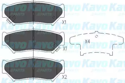 Комплект тормозных колодок KAVO PARTS KBP-8505