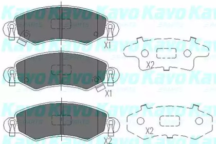 Комплект тормозных колодок KAVO PARTS KBP-8508