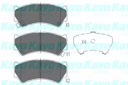 Комплект тормозных колодок KAVO PARTS KBP-8519