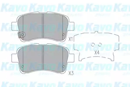 Комплект тормозных колодок KAVO PARTS KBP-8528