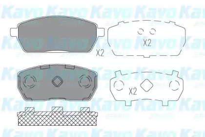 Комплект тормозных колодок KAVO PARTS KBP-8529