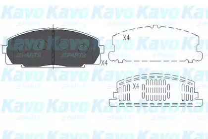 Комплект тормозных колодок KAVO PARTS KBP-9002