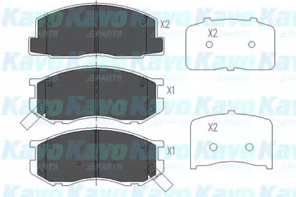 Комплект тормозных колодок KAVO PARTS KBP-9033