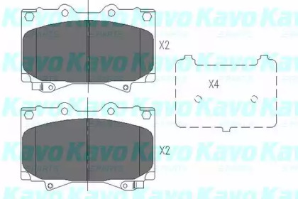 Комплект тормозных колодок KAVO PARTS KBP-9049