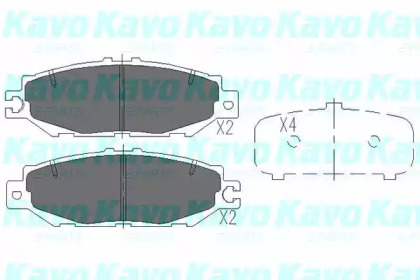 Комплект тормозных колодок KAVO PARTS KBP-9064