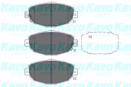 Комплект тормозных колодок KAVO PARTS KBP-9072