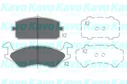 Комплект тормозных колодок KAVO PARTS KBP-9074