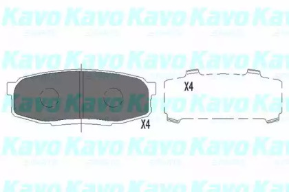 Комплект тормозных колодок KAVO PARTS KBP-9099