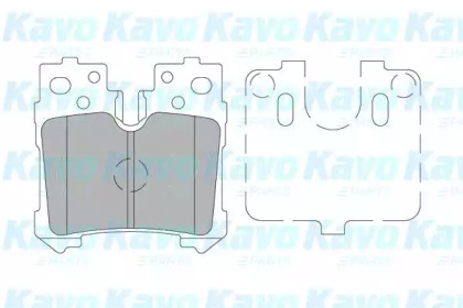 Комплект тормозных колодок KAVO PARTS KBP-9122