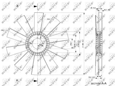 Рабочее колесо вентилятора NRF 49830