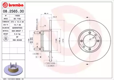 Тормозной диск A.B.S. 08.2565.30