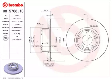 Тормозной диск A.B.S. 08.5768.10