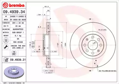 Тормозной диск A.B.S. 09.4939.31