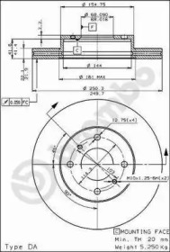 Тормозной диск A.B.S. 09.5022.10