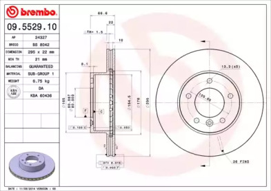 Тормозной диск A.B.S. 09.5529.10