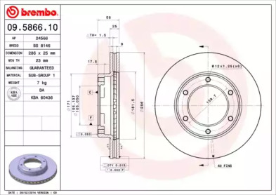 Тормозной диск A.B.S. 09.5866.10