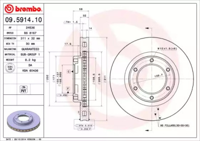 Тормозной диск A.B.S. 09.5914.10