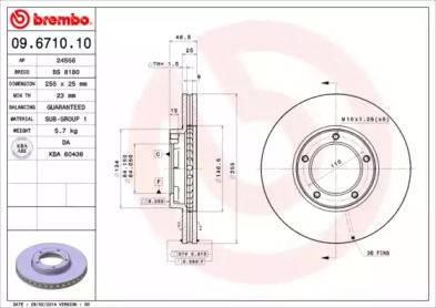 Тормозной диск A.B.S. 09.6710.10