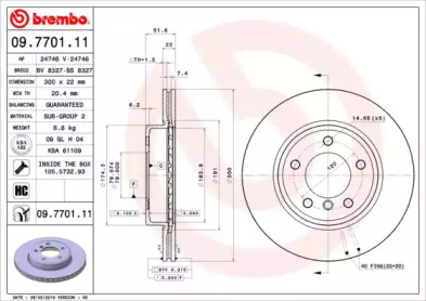 Тормозной диск A.B.S. 09.7701.11