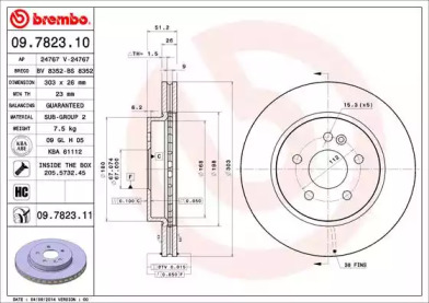 Тормозной диск A.B.S. 09.7823.11